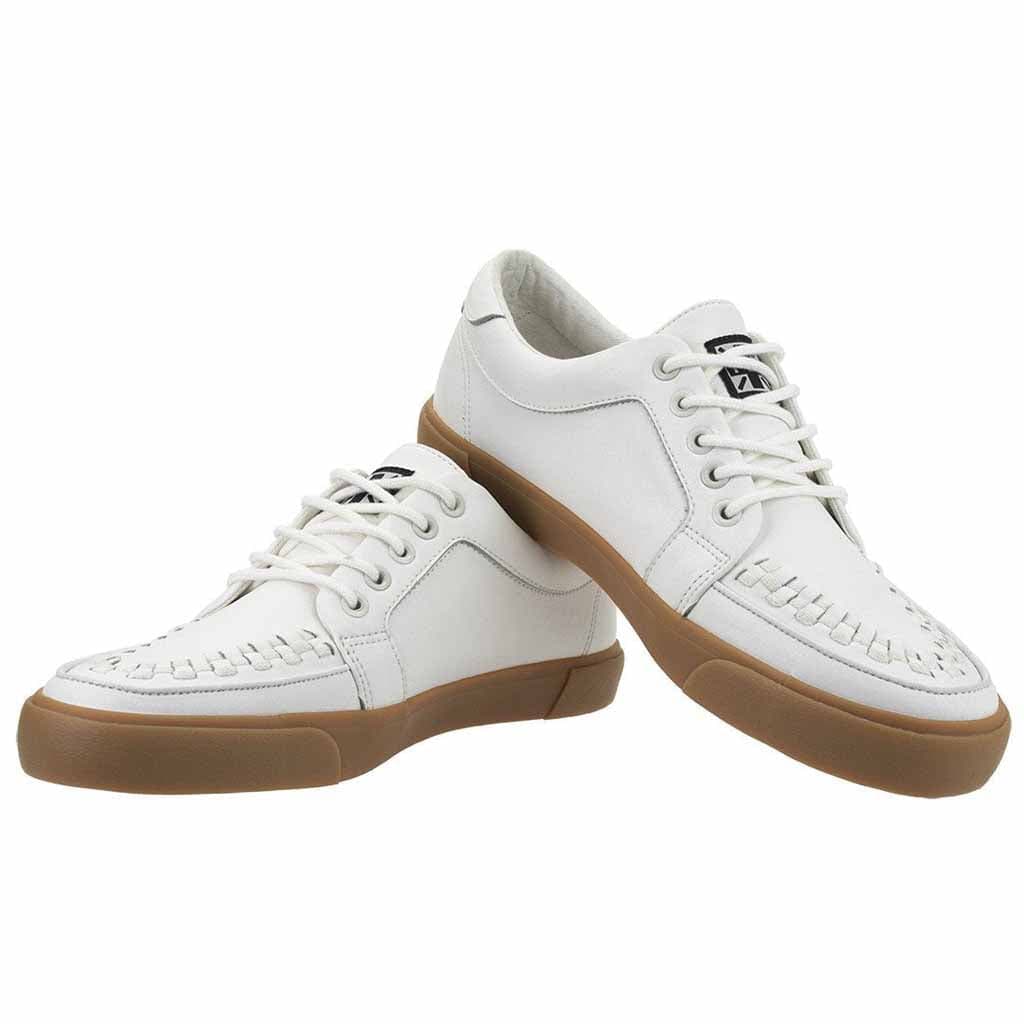 TUK Shoes VLK Creeper Sneaker White Leather Gum Sole