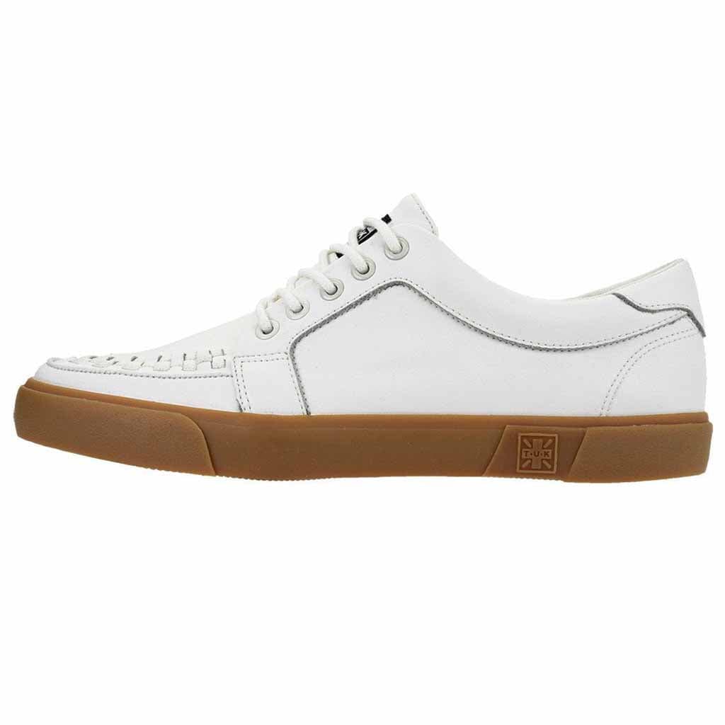 TUK Shoes VLK Creeper Sneaker White Leather Gum Sole