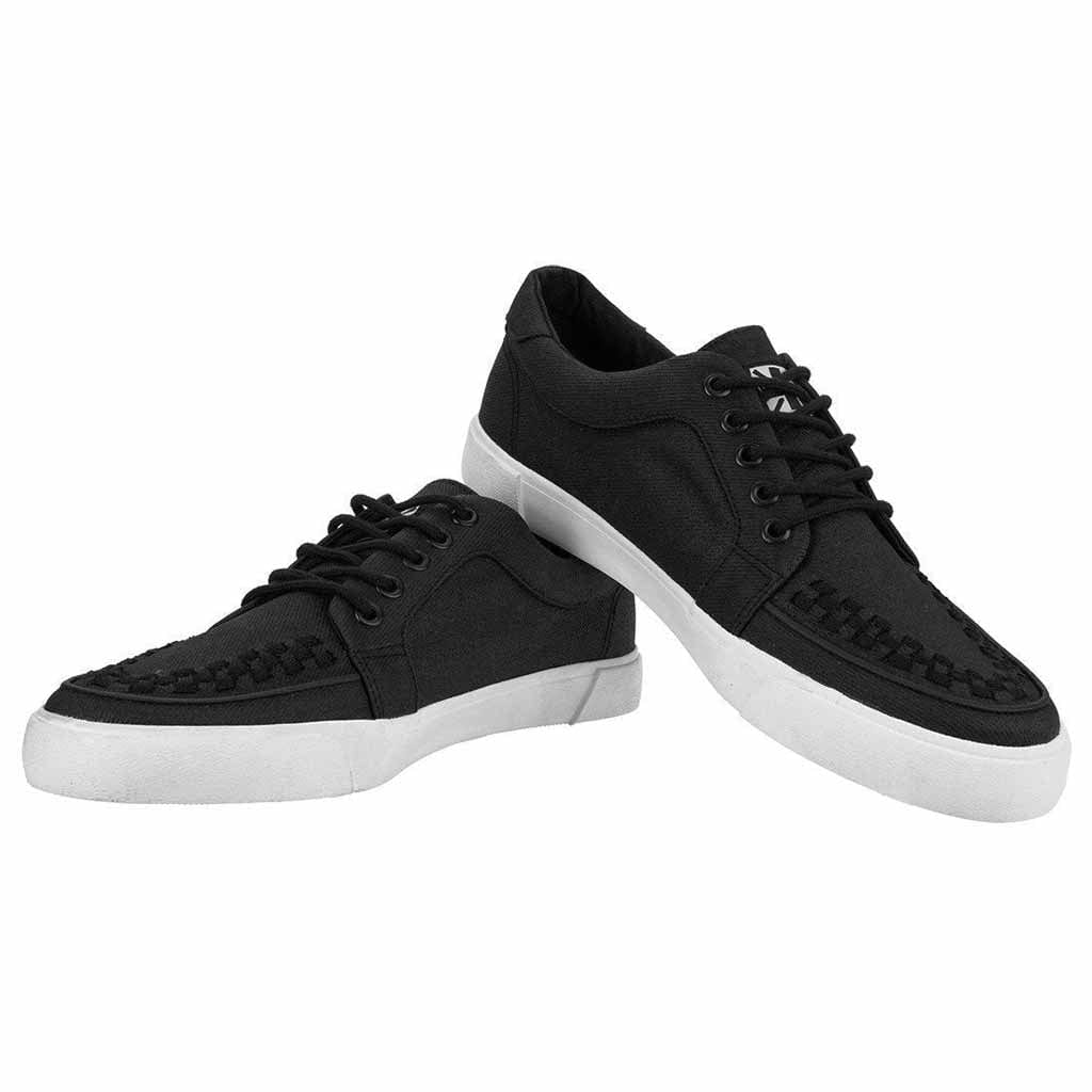 TUK Shoes VLK Creeper Sneaker Black Canvas / White Sole