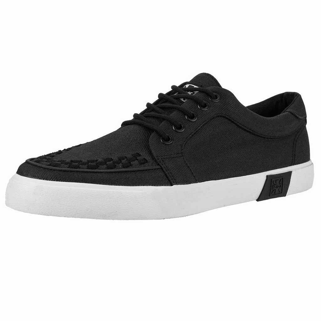 TUK Shoes VLK Creeper Sneaker Black Canvas / White Sole