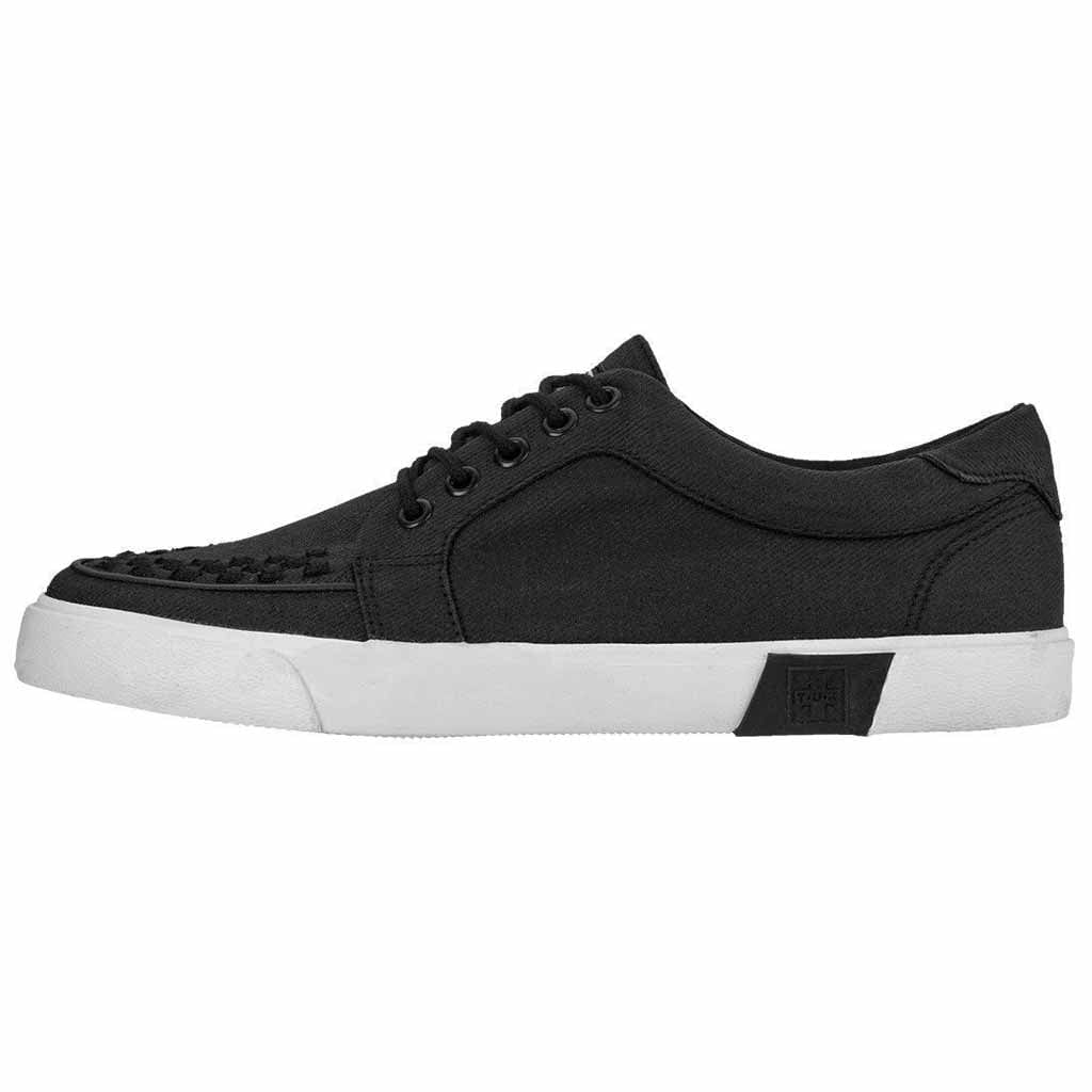 TUK Shoes VLK Creeper Sneaker Black Canvas / White Sole