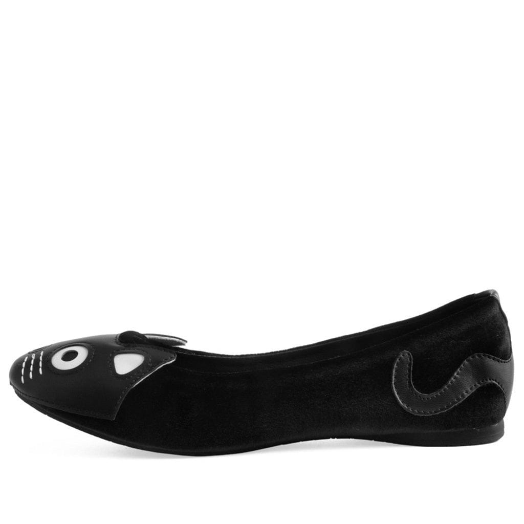 TUK Shoes Kitty Flats Black Velvet