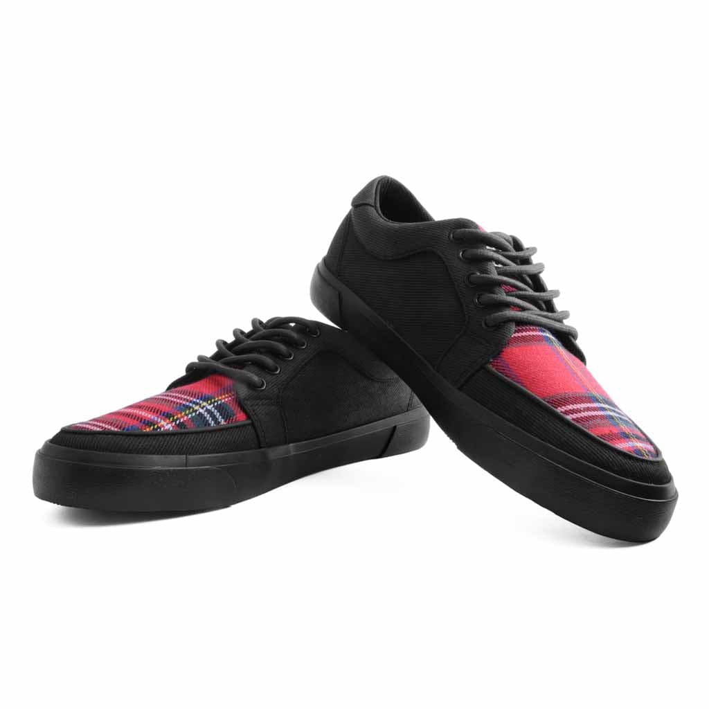 TUK Shoes VLK Creeper Sneaker Black / Tartan Canvas