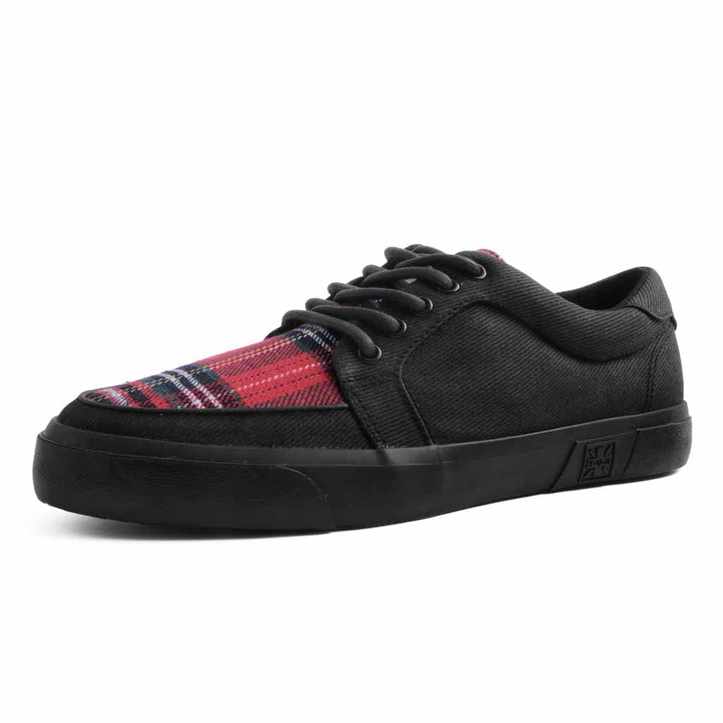 TUK Shoes VLK Creeper Sneaker Black / Tartan Canvas