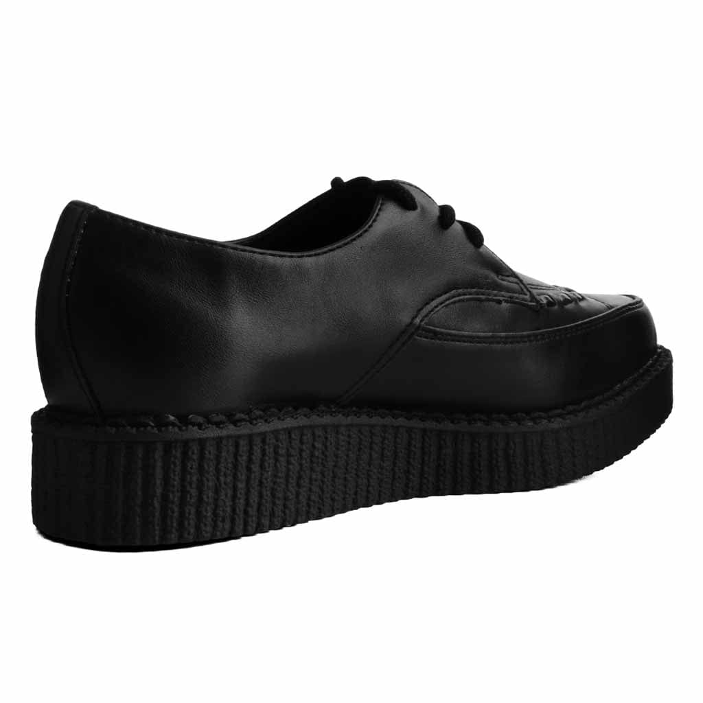 TUK Shoes Pointed Creeper Lace Up Black TUKskin™