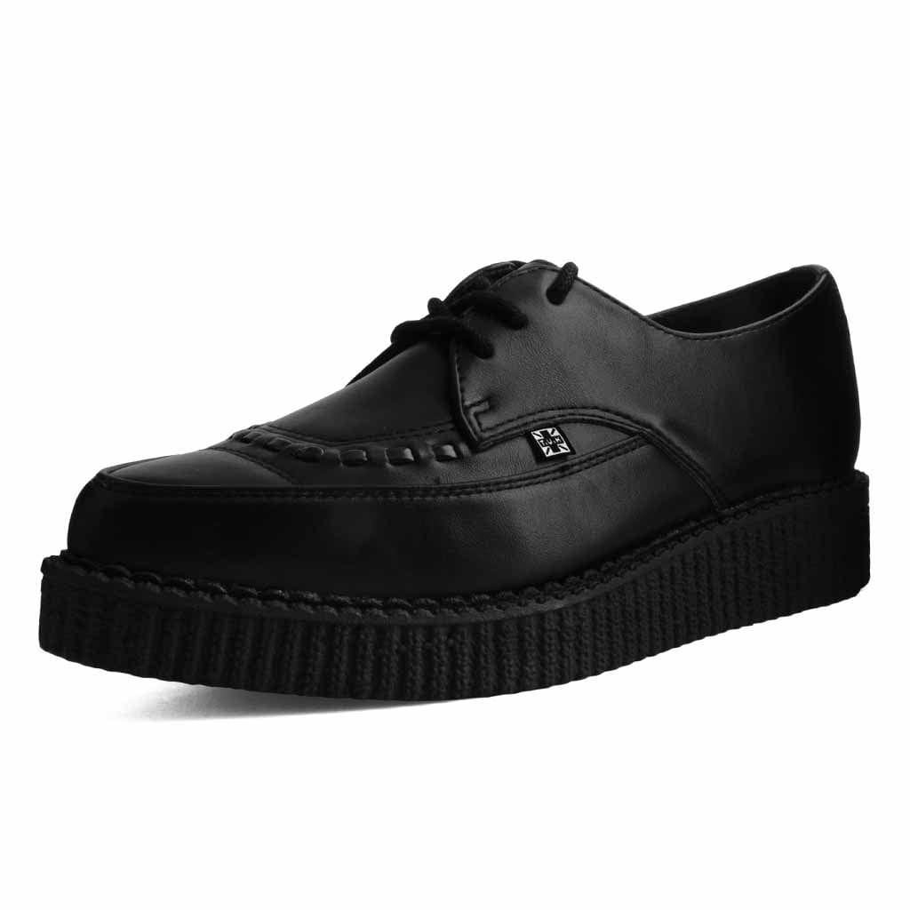 TUK Shoes Pointed Creeper Lace Up Black TUKskin™