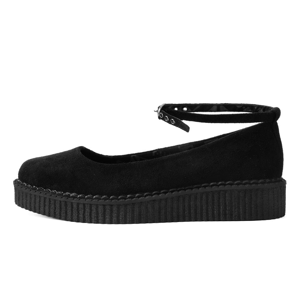 TUK Shoes Ballet Creeper Black Vegan Suede