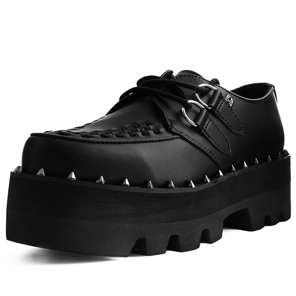 TUK Shoes Dino Lug Sole Creeper Black Faux Leather