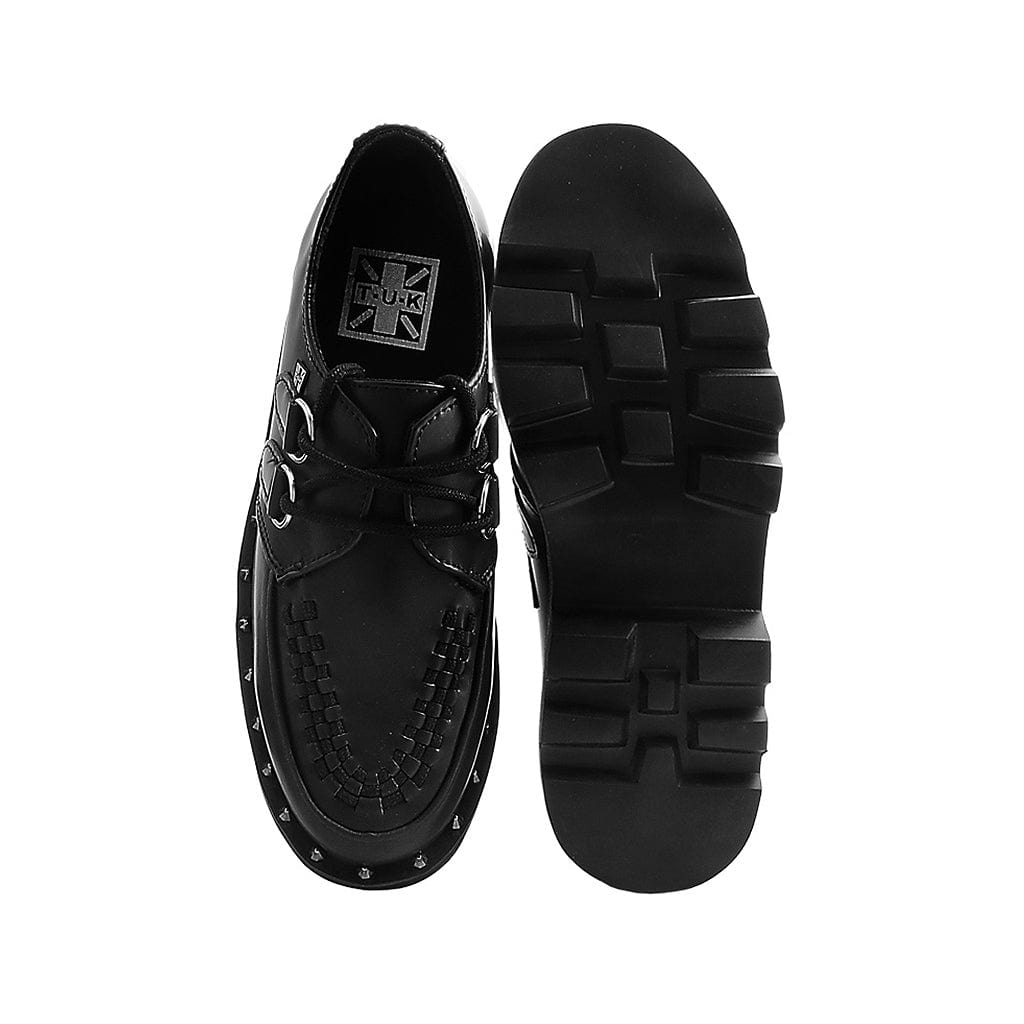 TUK Shoes Dino Lug Sole Creeper Black Faux Leather