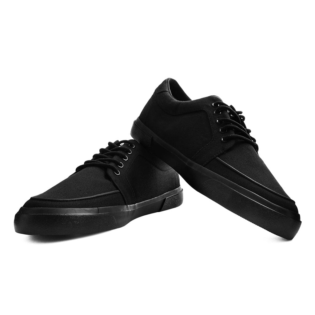 TUK Shoes Creeper Sneaker Basic Eyelet Black Canvas