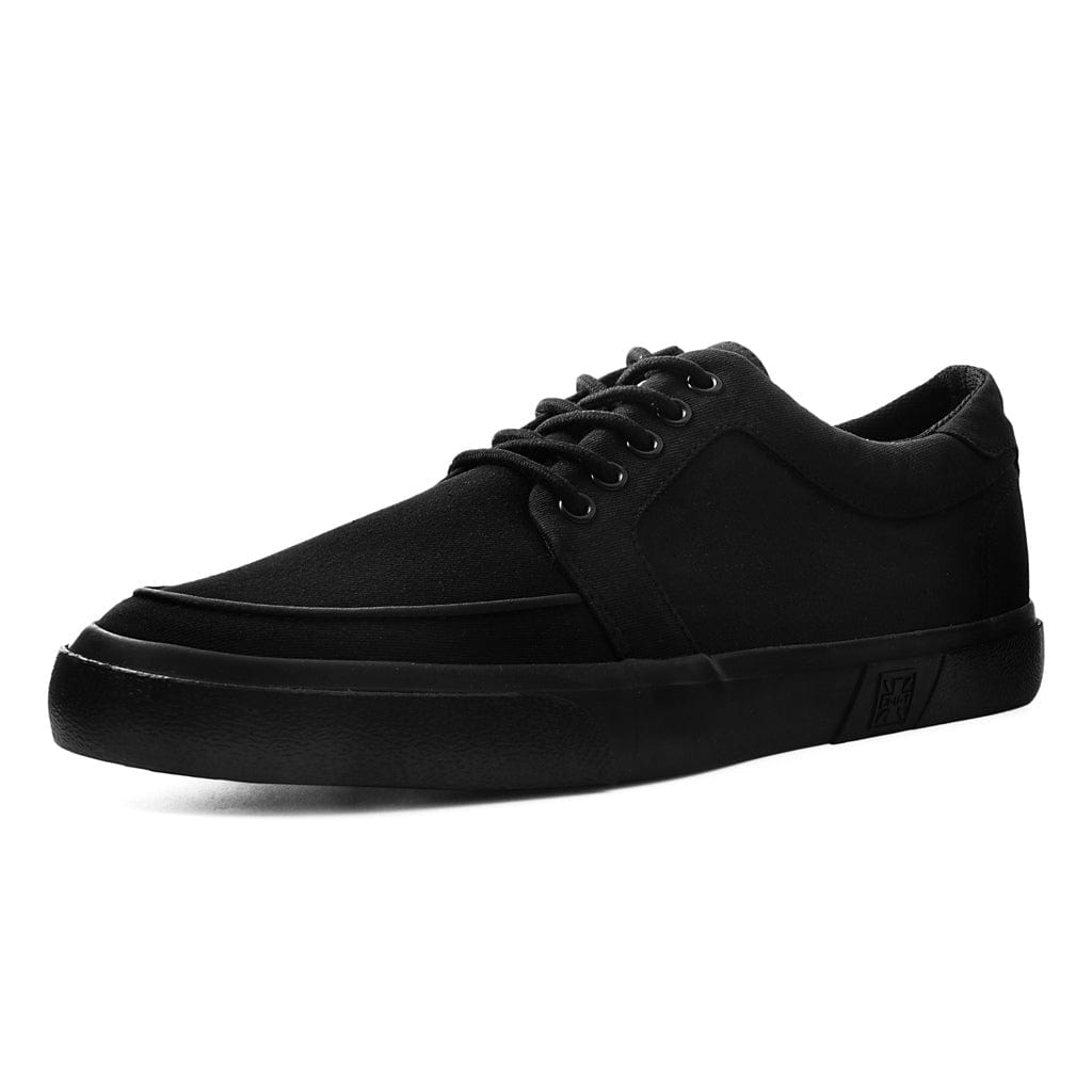 TUK Shoes Creeper Sneaker Basic Eyelet Black Canvas