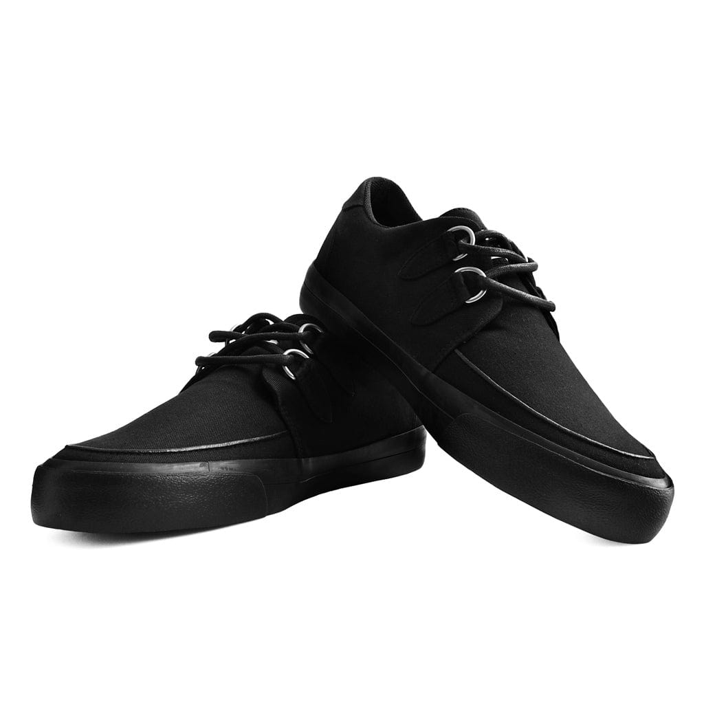 TUK Shoes Creeper Sneaker Basic D-ring Black Canvas