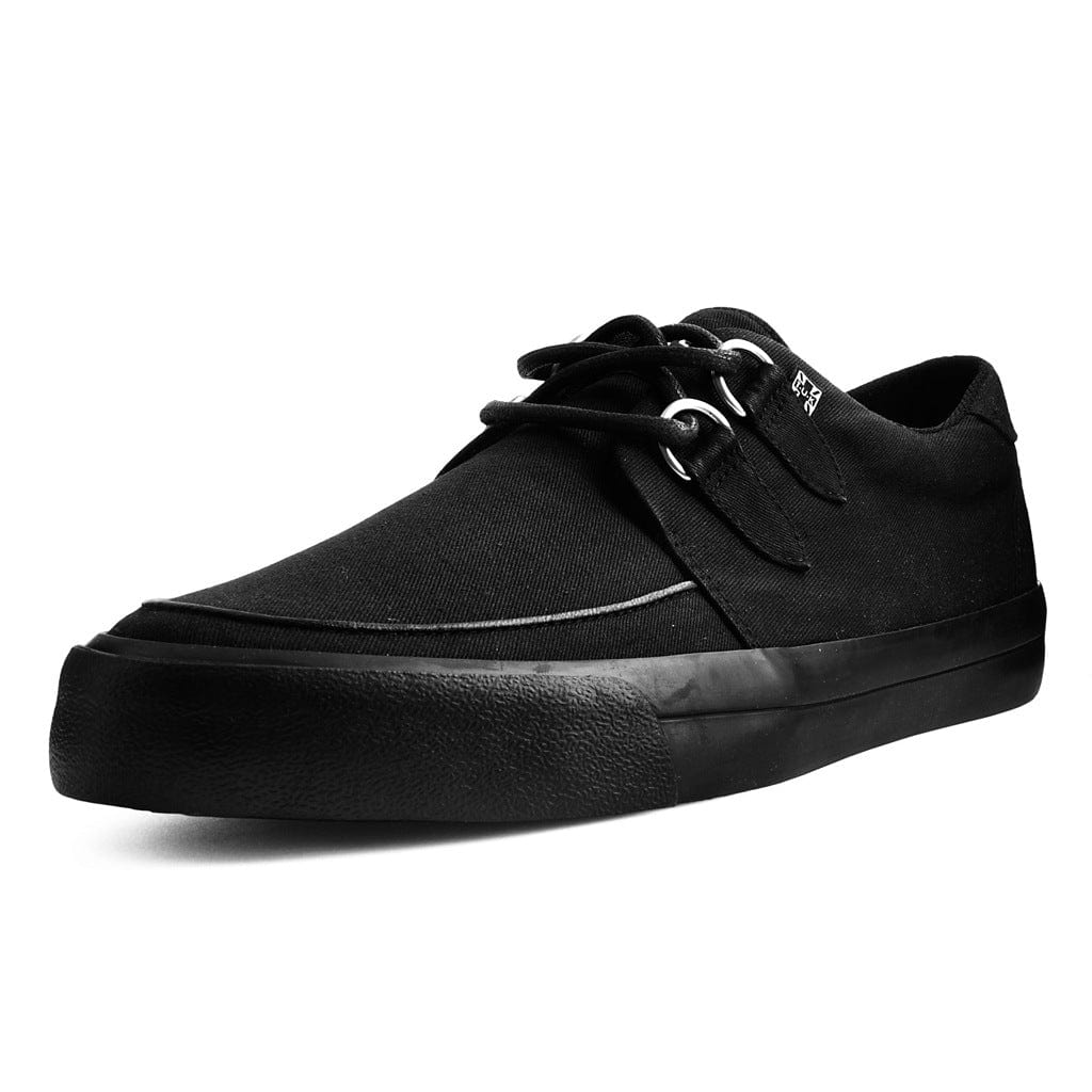 TUK Shoes Creeper Sneaker Basic D-ring Black Canvas