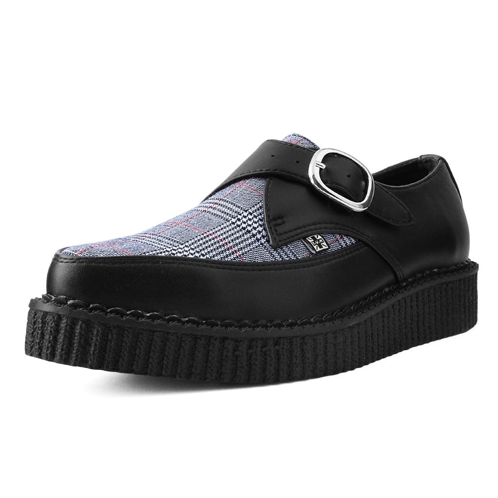 TUK Shoes Pointed Buckle Creeper Black / Plaid TUKskin Vegan