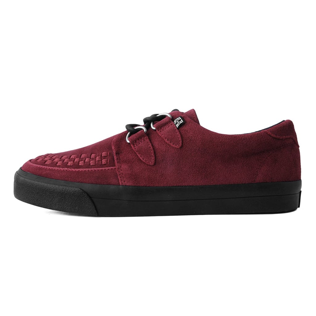 TUK Shoes Creeper Sneaker Dark Red Suede