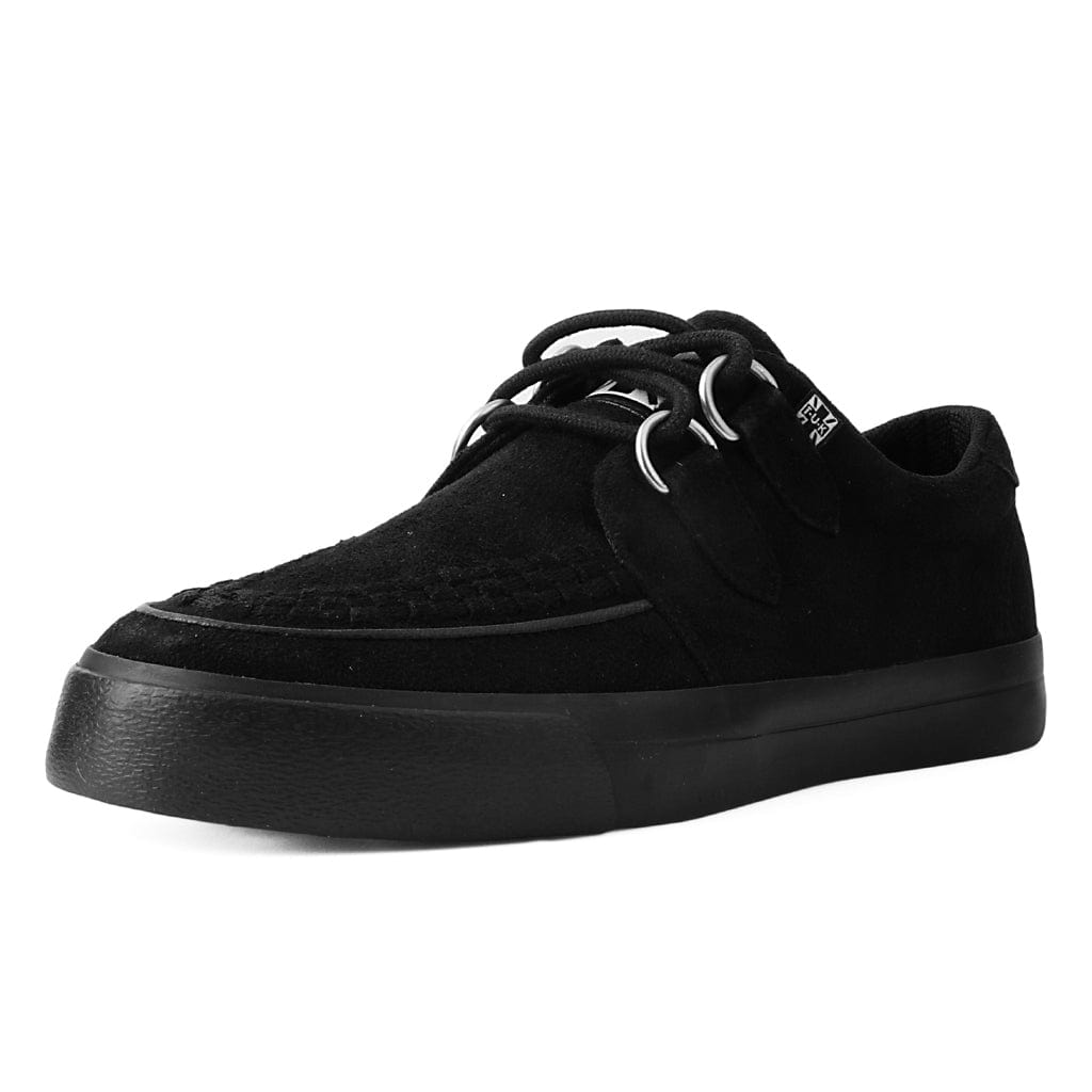 TUK Shoes Creeper Sneaker Black Vegan Suede