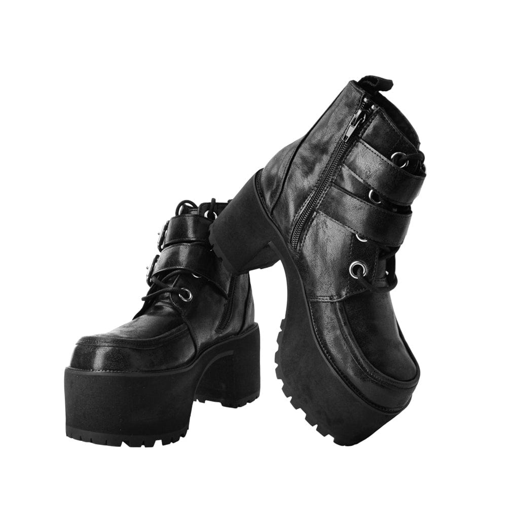 TUK Shoes Nosebleed 2-Buckle Nosebleed Platform Boot Black