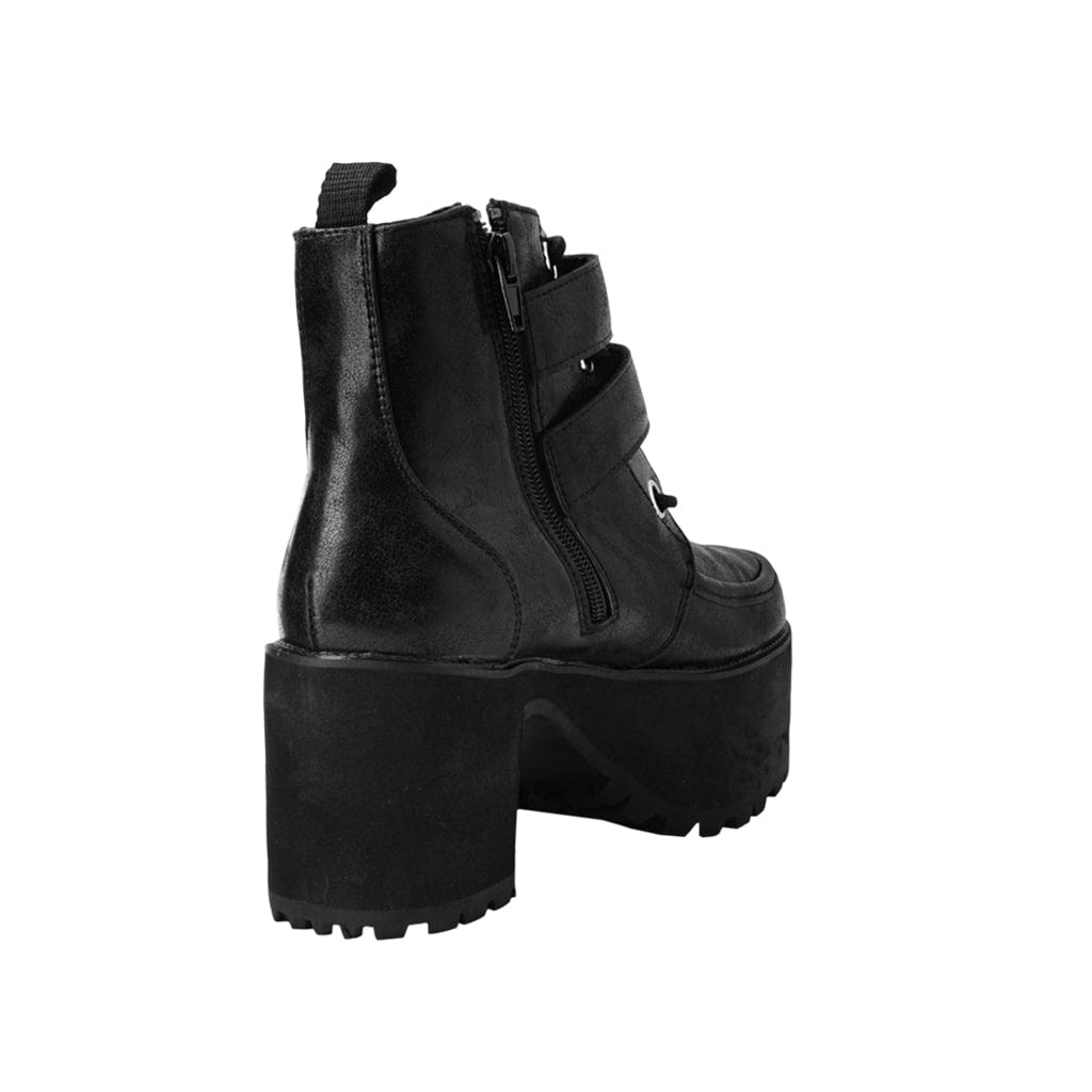 TUK Shoes Nosebleed 2-Buckle Nosebleed Platform Boot Black