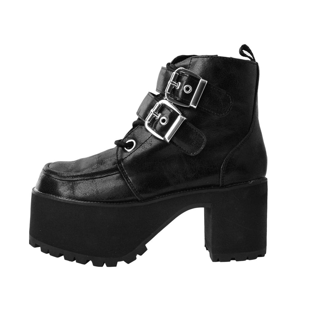 TUK Shoes Nosebleed 2-Buckle Nosebleed Platform Boot Black