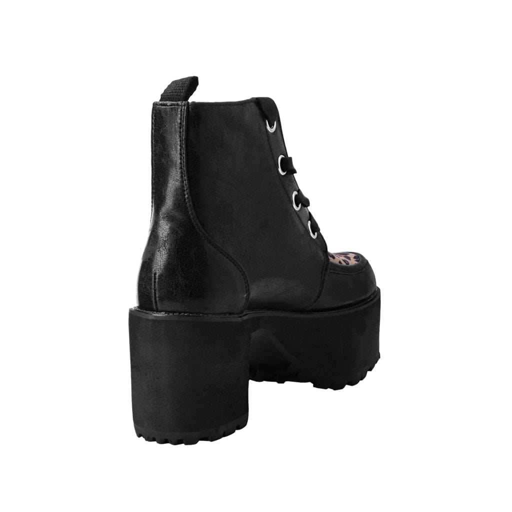 TUK Shoes Nosebleed Boot Black / Leopard Print