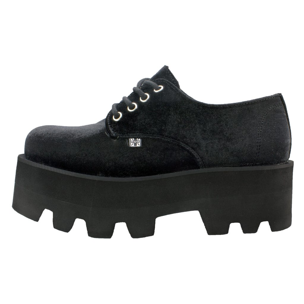 TUK Shoes Dino Lug Stacked Sole Black Velvet