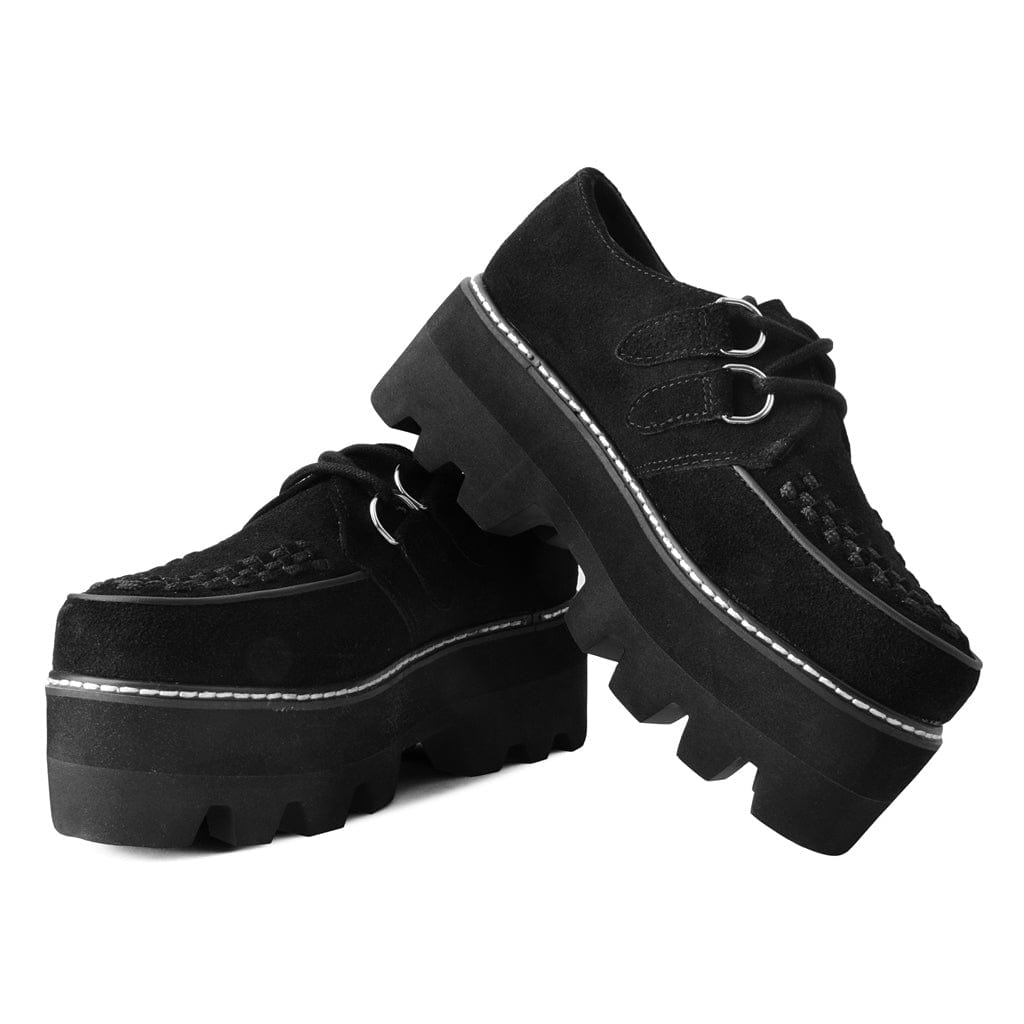 TUK Shoes Dino Lug Stacked Creeper Black Suede
