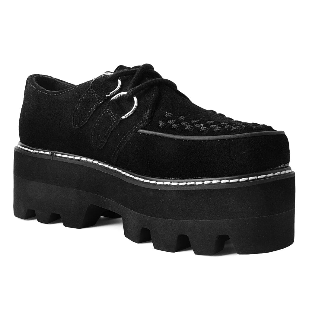 TUK Shoes Dino Lug Stacked Creeper Black Suede