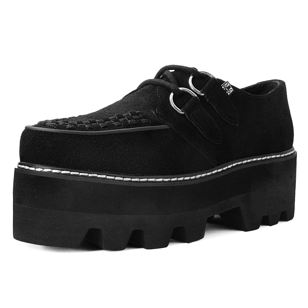 TUK Shoes Dino Lug Stacked Creeper Black Suede
