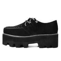 Dino Lug Stacked Creeper Black Suede