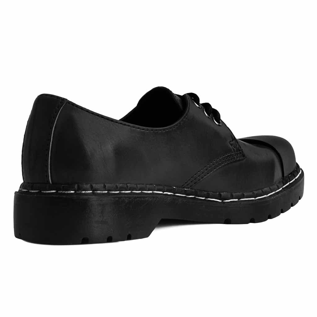 TUK Shoes 1991 Original Steel Toe Black Vegan Leather