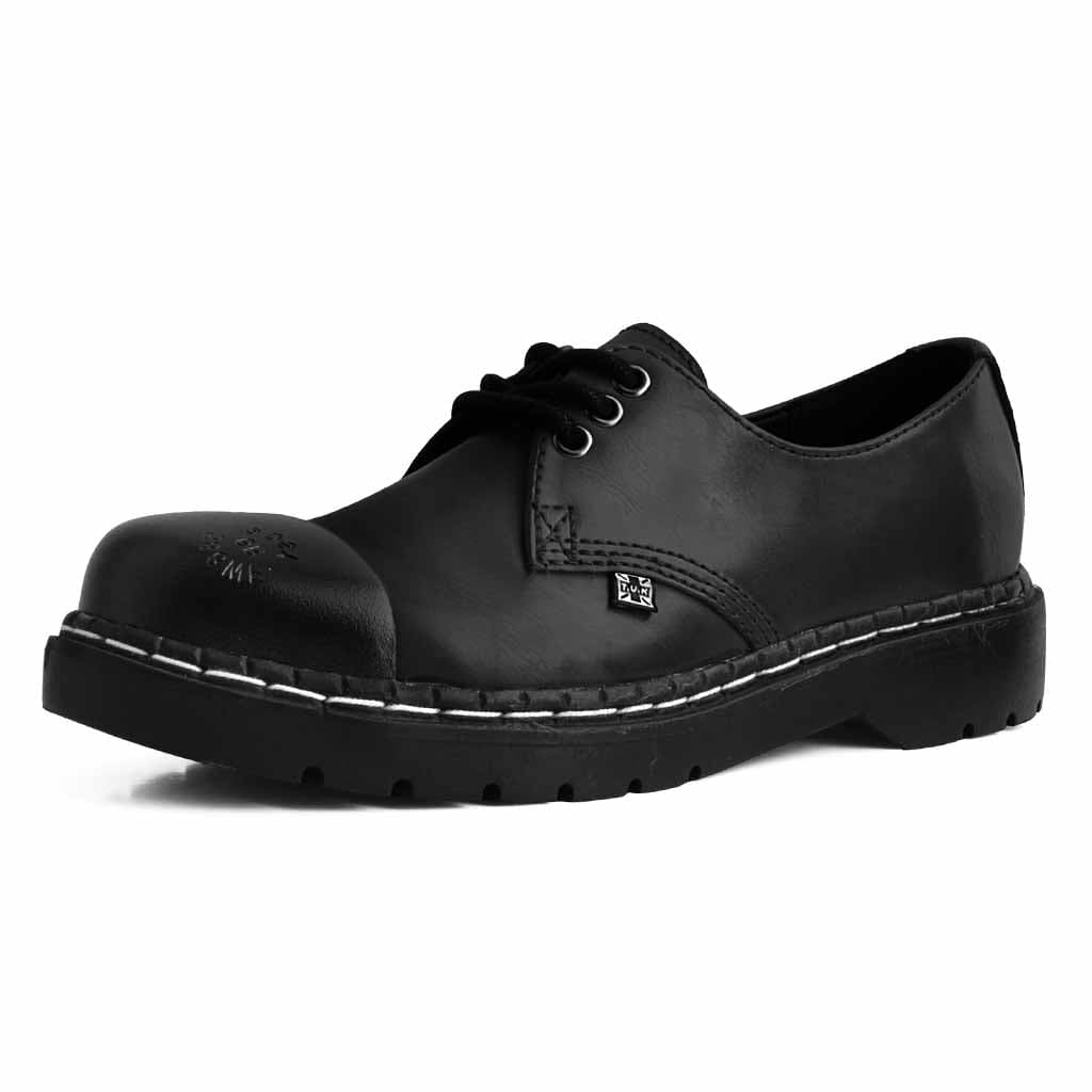 TUK Shoes 1991 Original Steel Toe Black Vegan Leather