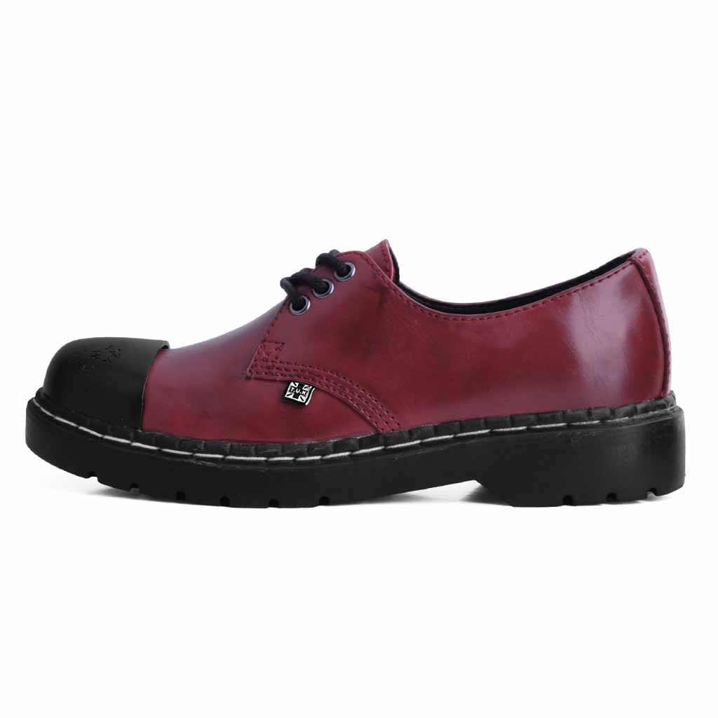 TUK Shoes 1991 Original Steel Toe Red Vegan Leather