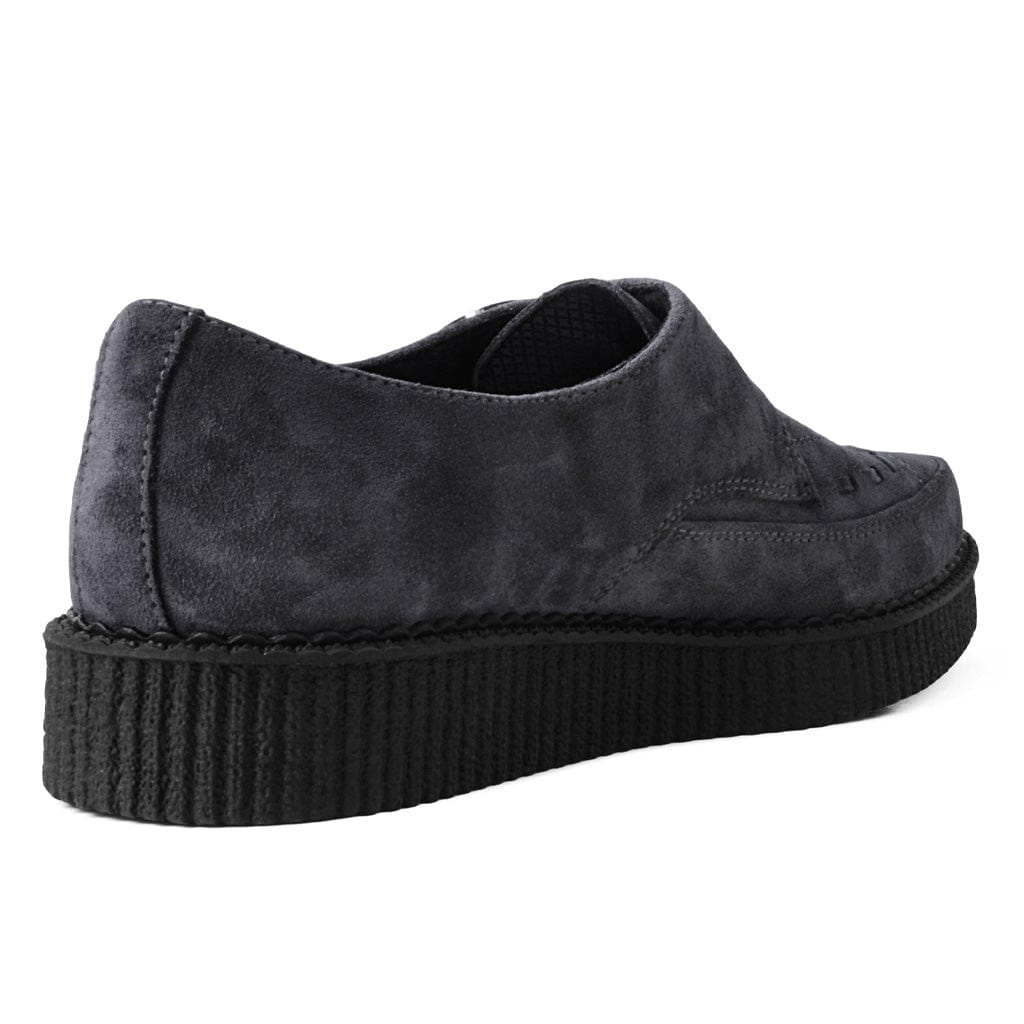 TUK Shoes Pointed Creeper Monk Buckle Charcoal Suede