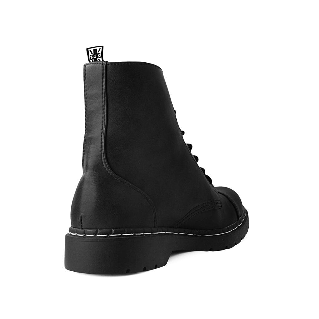 TUK Shoes 1991 Original 7 Eye Combat Boot Vegan Matt Black Vegan Leather