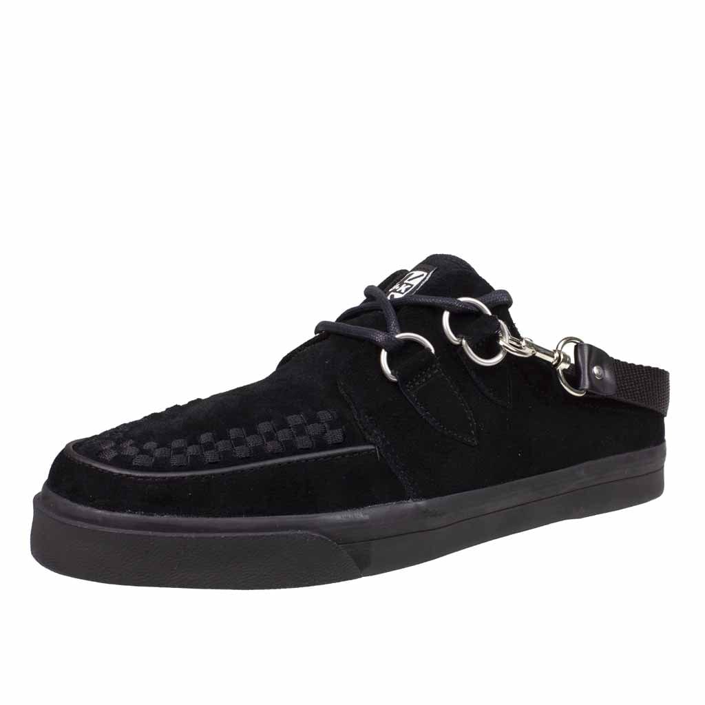 TUK Shoes Creeper Sneaker Mule Black Suede