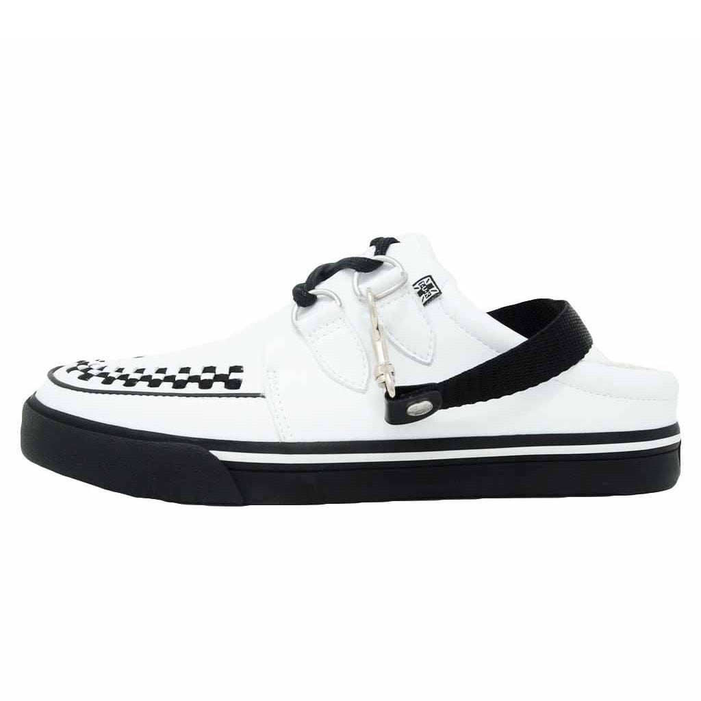 TUK Shoes Creeper Sneaker Mule White Leather