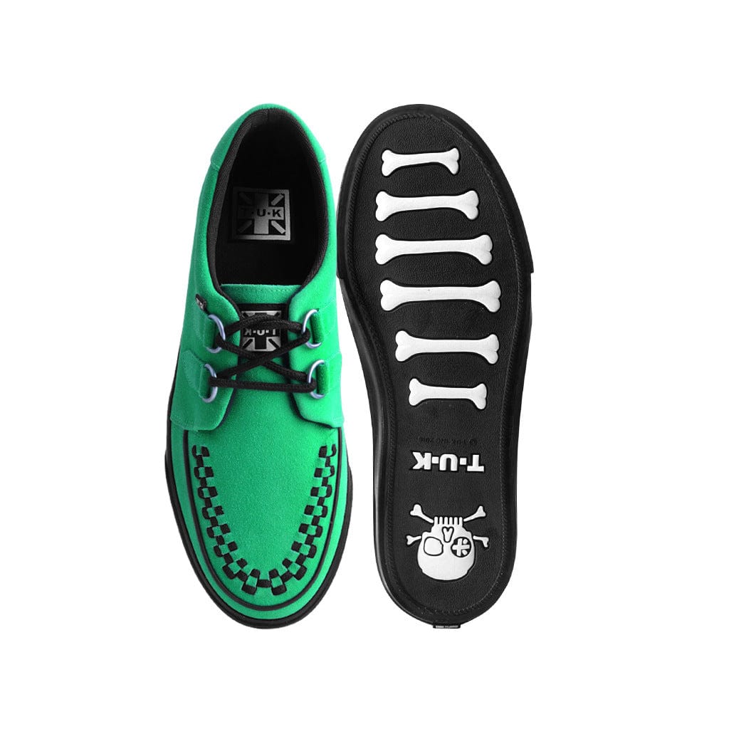 TUK Shoes Creeper Sneaker Green Suede