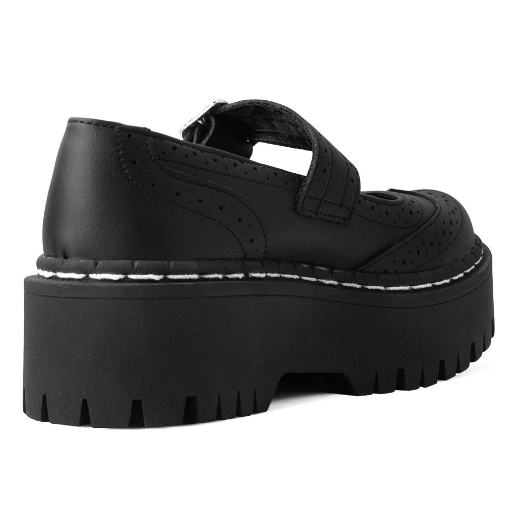 TUK Shoes Double Decker Mary Jane Black Vegan TUKskin™