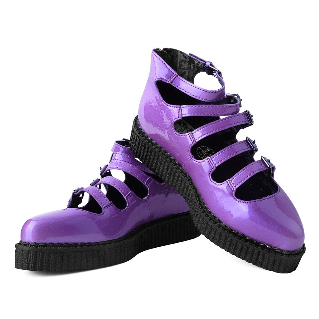 TUK Shoes Ballet Creeper Multi-Strap Purple Metallic
