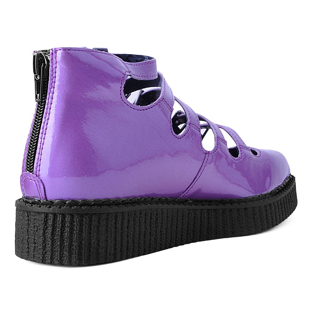TUK Shoes Ballet Creeper Multi-Strap Purple Metallic