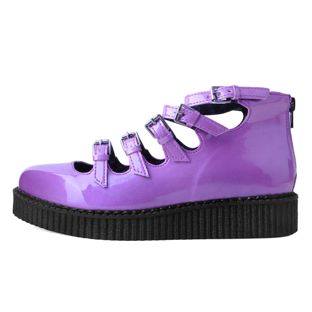 TUK Shoes Ballet Creeper Multi-Strap Purple Metallic