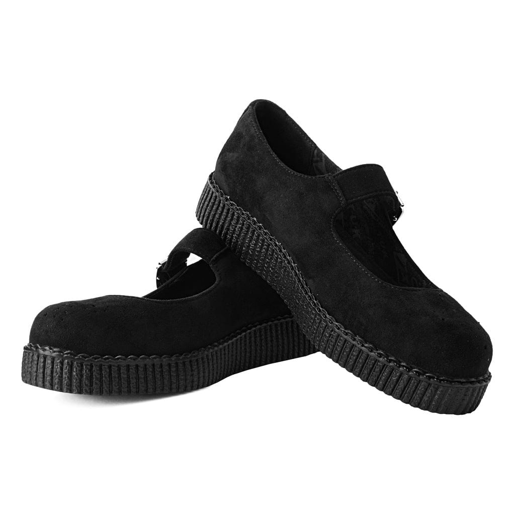 TUK Shoes Viva Flex Mary Jane Black Vegan Suede
