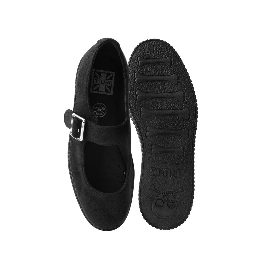 TUK Shoes Viva Flex Mary Jane Black Vegan Suede