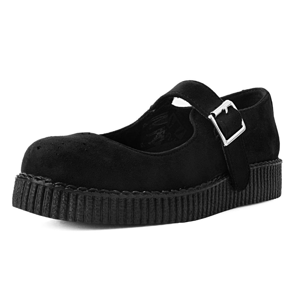 TUK Shoes Viva Flex Mary Jane Black Vegan Suede