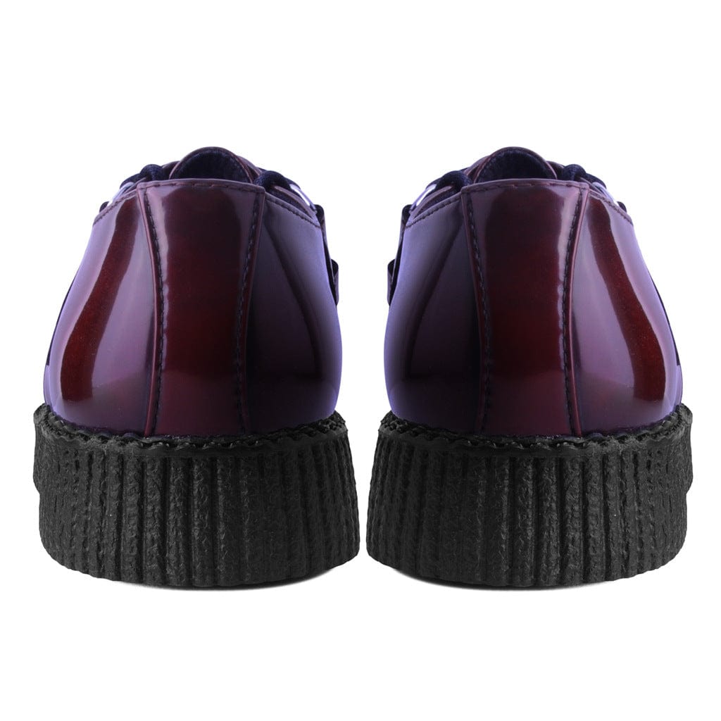 TUK Shoes Viva Ultra Low Creeper Burgundy Faux Leather
