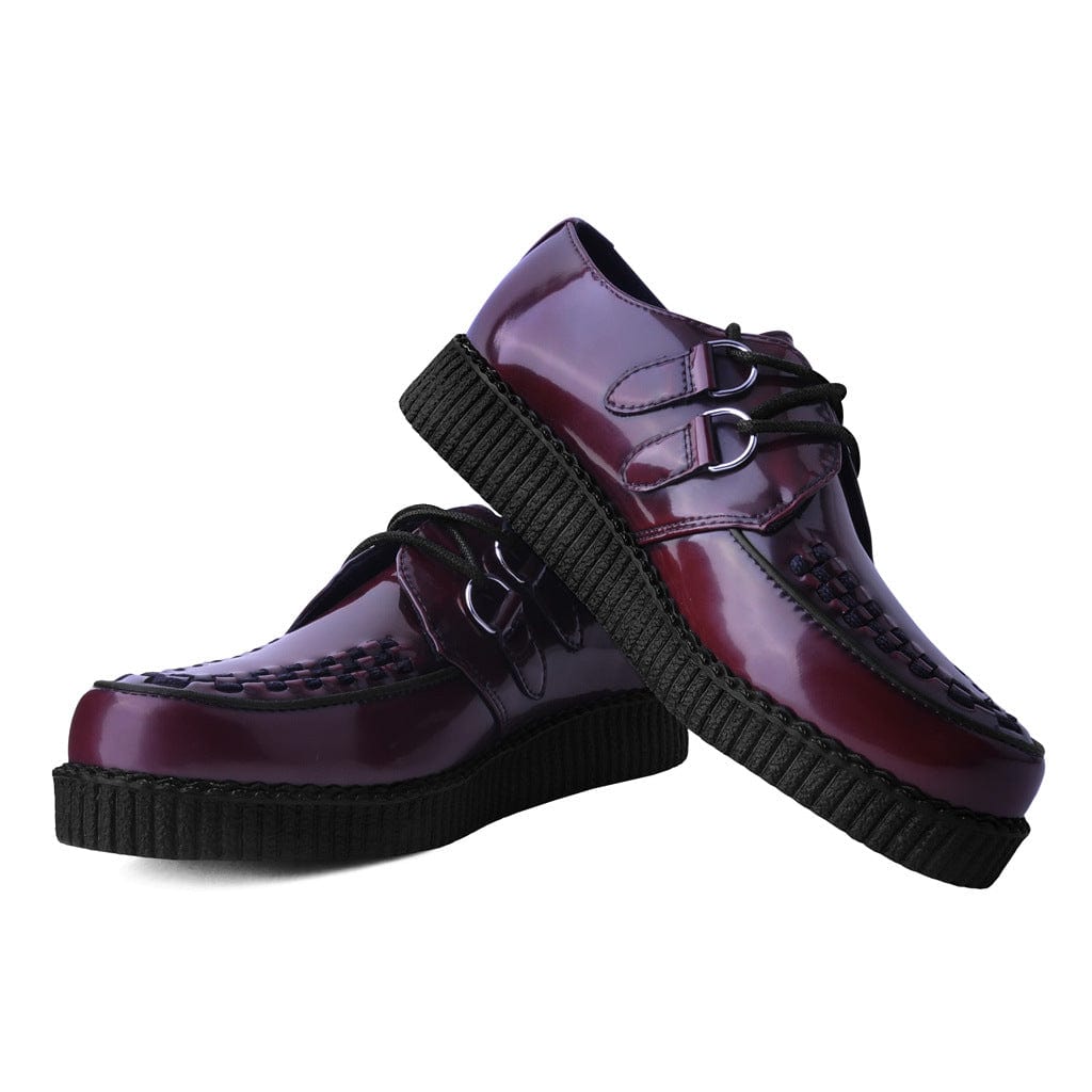 TUK Shoes Viva Ultra Low Creeper Burgundy Faux Leather