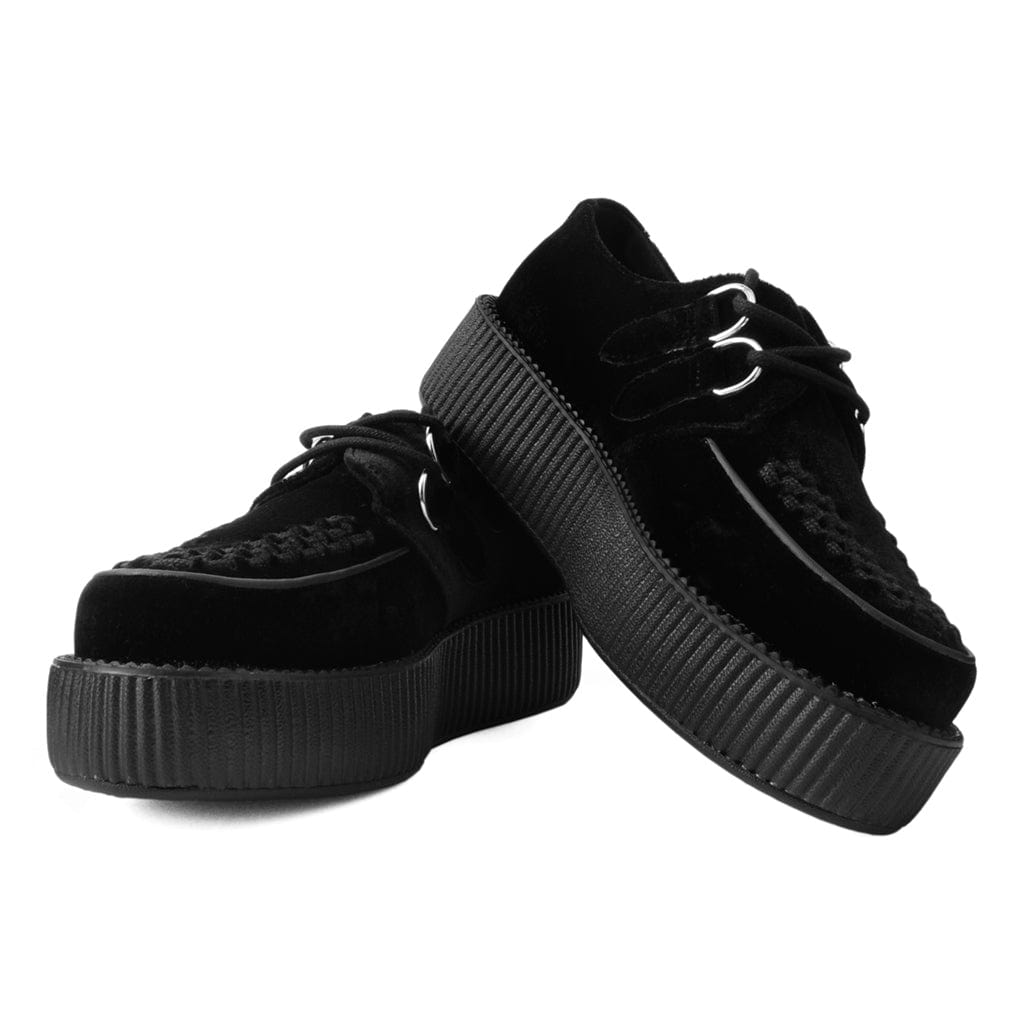 TUK Shoes Viva High Creeper Black Velvet