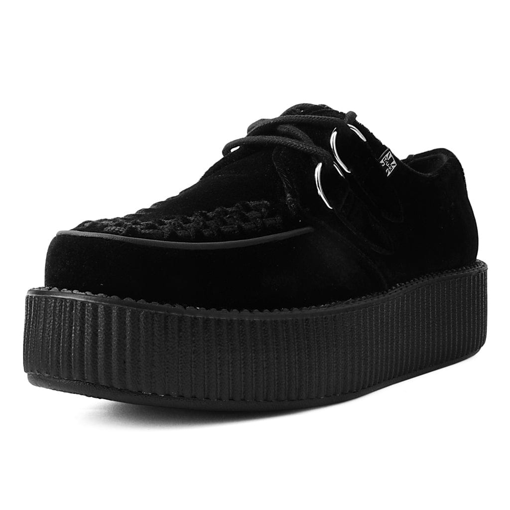 TUK Shoes Viva High Creeper Black Velvet