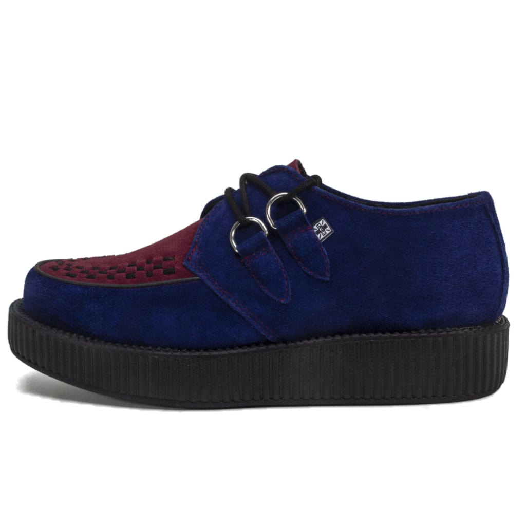 TUK Shoes Viva Hi Sole Creeper Navy / Burgundy Suede