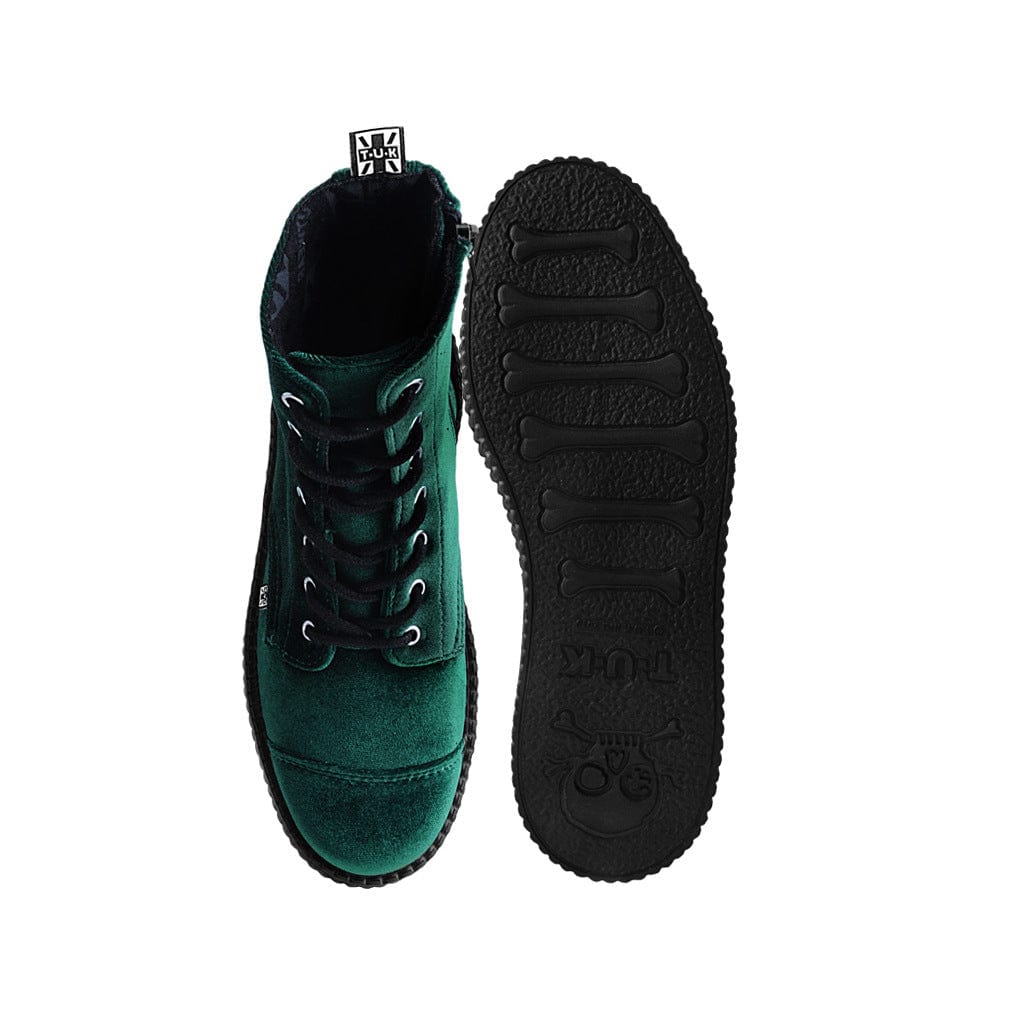 TUK Shoes Viva High Mondo Boot Green Velvet